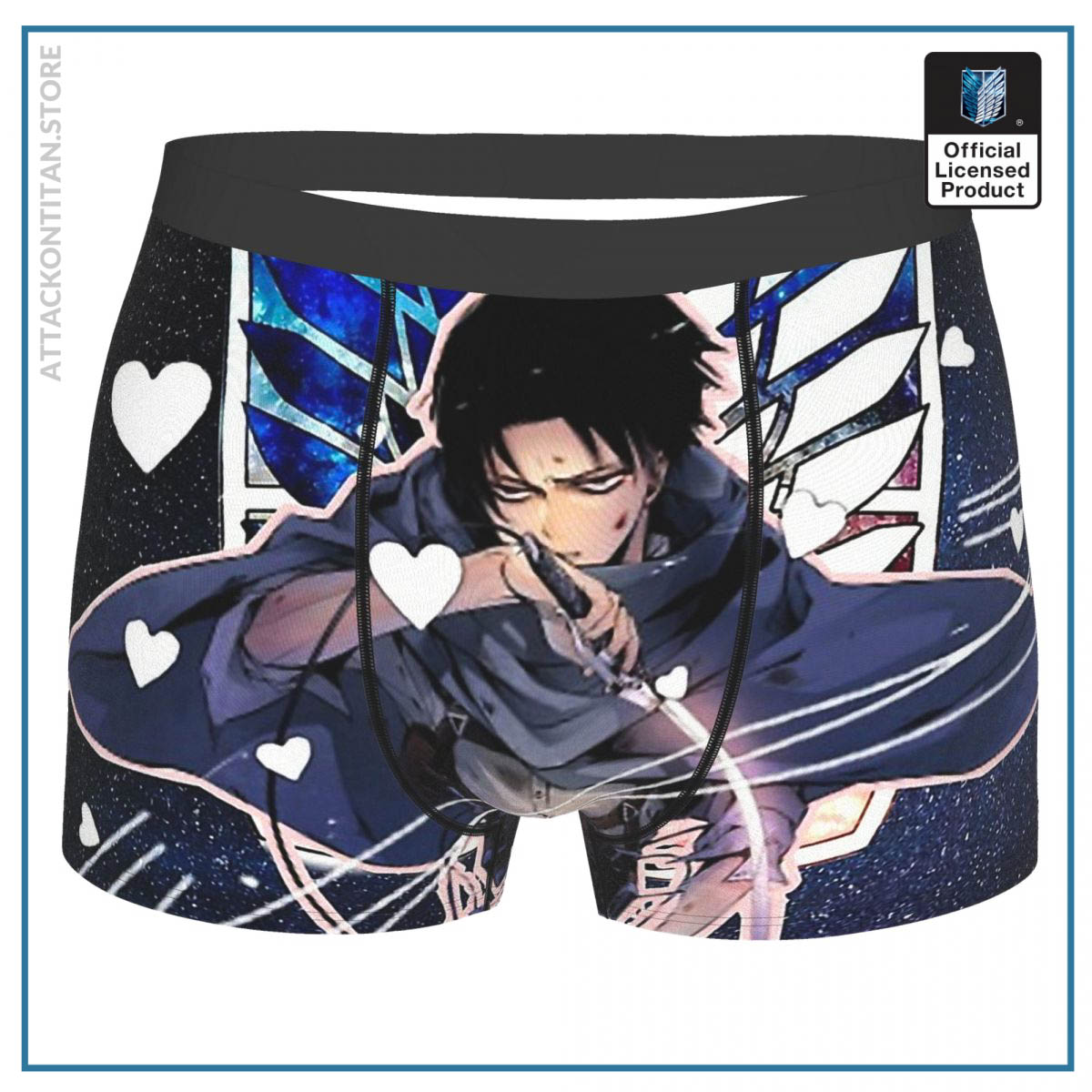 Crimson Levi Attack On Titan Eren Mikasa Levi Anime Underpants Breathbale Panties Man Underwear Ventilate Shorts 6 - Attack On Titan Store
